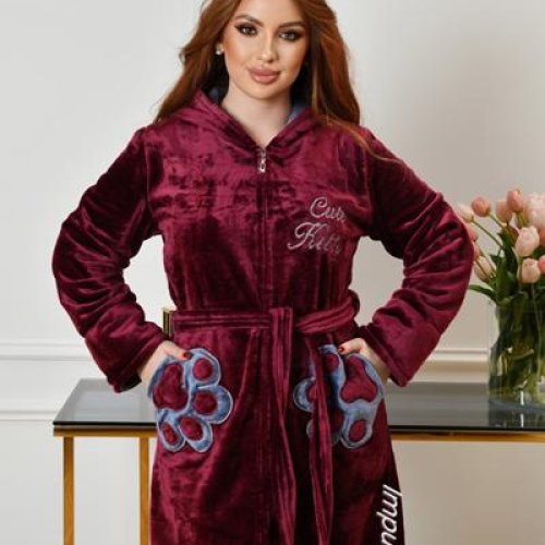 Халат Romeo life (48-52) RL1043 wine (деми) Romeo life RL1043 wine
