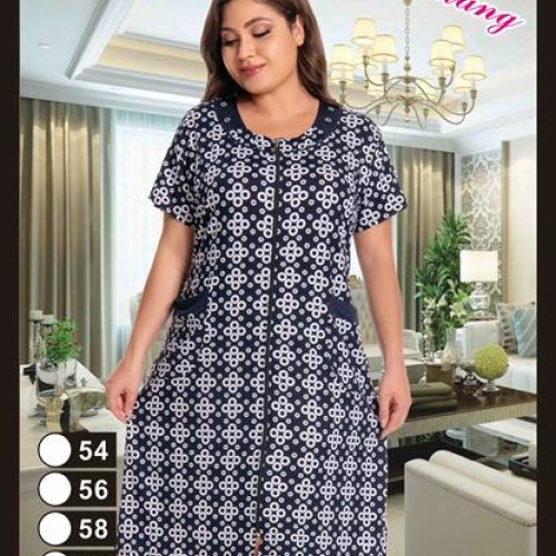 Халат Brilliant (54-62) 1316 navy-white (лето) Brilliant 1316 navy-white