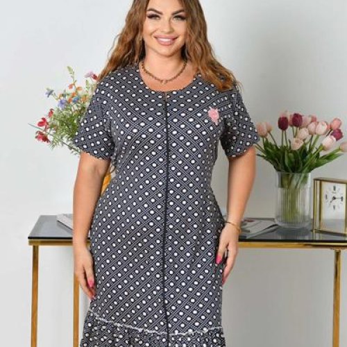 Халат Brilliant (54-62) 1338 navy (лето) Brilliant 1338 navy