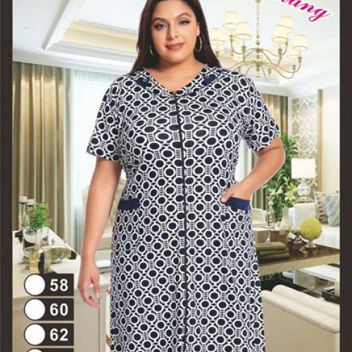 Халат Brilliant (58-66) 2303 navy-white (лето) Brilliant 2303 navy-white