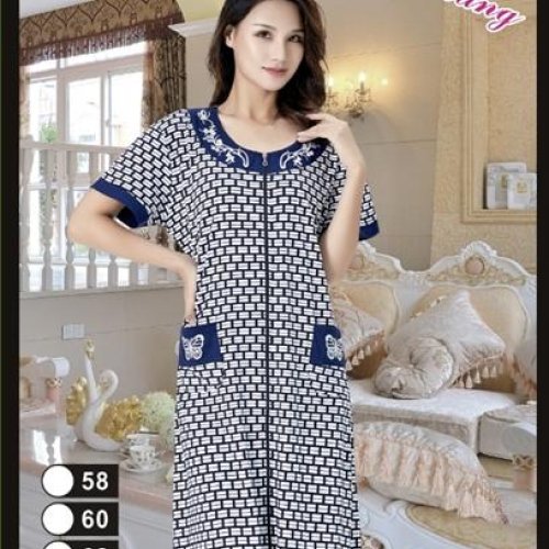 Халат Brilliant (58-66) 254 navy-white (лето) Brilliant 254 navy-white