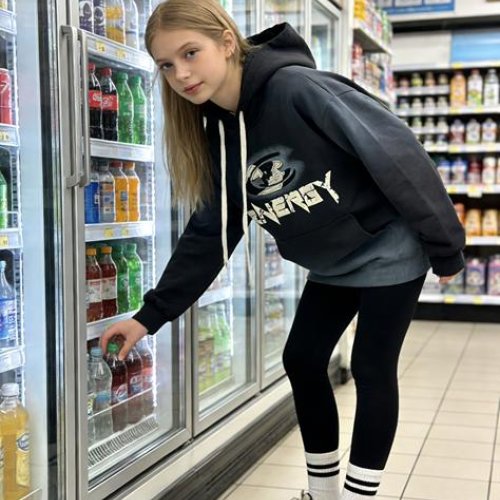 Худи Yalisi (150-180) 8053 black (деми) Yalisi 8053 black