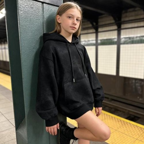 Худи Yalisi (150-180) UT8059 black (деми) Yalisi UT8059 black