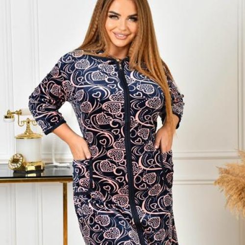 Халат Brilliant (58-66) 801-9 navy (деми) Brilliant 801-9 navy