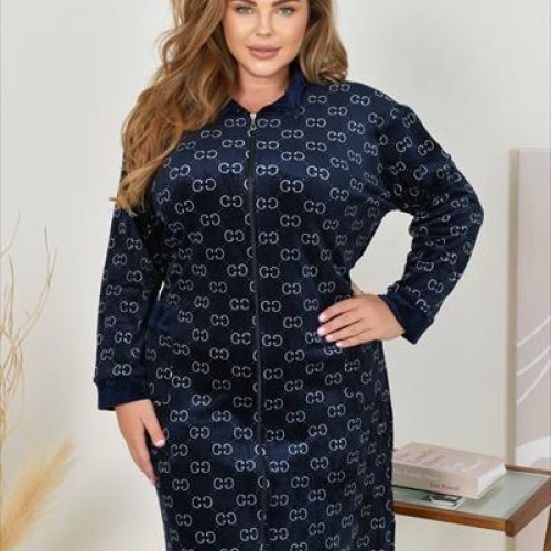 Халат Brilliant (62-70) A701-W7 navy (деми) Brilliant A701-W7 navy