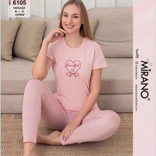 Пижама Disneyopt (2XL-4XL) DS446-6105 pink (лето) Disneyopt DS446-6105 pink