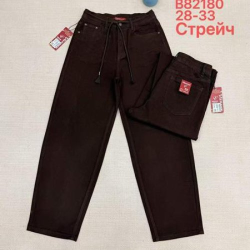 Джинсы Jeans Club (28-33) B82180 brown (деми) Jeans Club B82180 brown