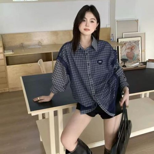 Рубашка Style Nadezhda (one size) 8616 blue (деми) Style Nadezhda 8616 blue