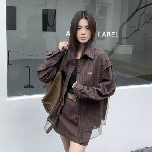 Рубашка Style Nadezhda (one size) 8616 brown (деми) Style Nadezhda 8616 brown