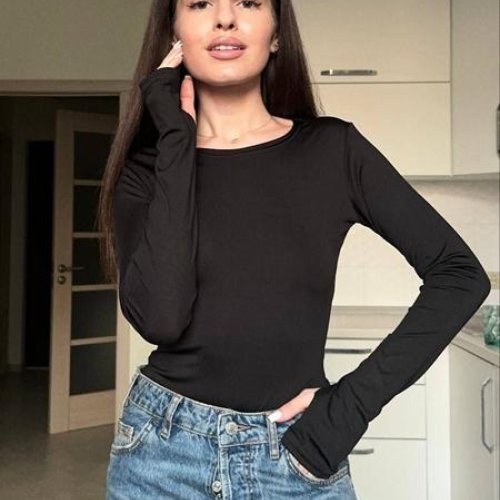 Блузка Arina (42-48) 1525 black (деми) Arina 1525 black