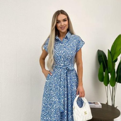 Платье Arina (42-48) 2444 l.blue (лето) Arina 2444 l.blue