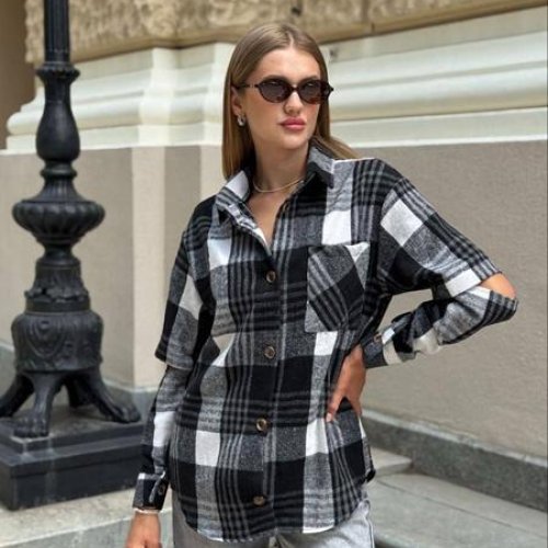 Рубашка Arina (42-48) 2473 black (зима) Arina 2473 black