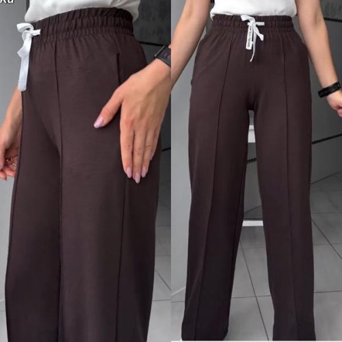 Штаны спорт Sport style (2XL-5XL) 10048 brown (деми) Sport style 10048 brown