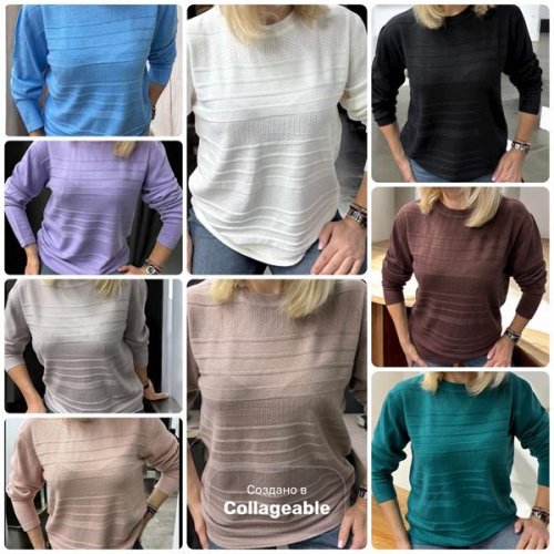 Свитер Elena&Vika (46-50) 25522 grey (деми) Elena&Vika 25522 grey