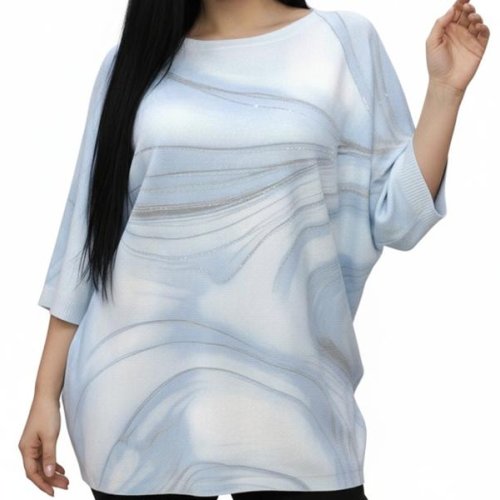 Свитер Elena&Vika (50-58) 26125 l.blue (деми) Elena&Vika 26125 l.blue