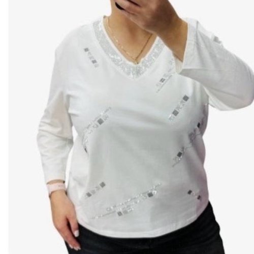 Свитер Elena&Vika (50-56) 27096 white (деми) Elena&Vika 27096 white