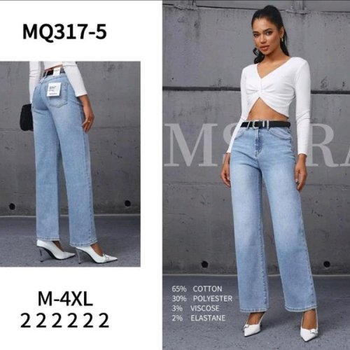 Джинсы Jeans Club (M-4XL) MQ317-5 l.blue (деми) Jeans Club MQ317-5 l.blue