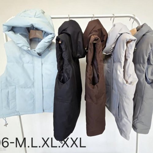 Жилетка Oukali (M-2XL) 8606 brown (деми) Oukali 8606 brown