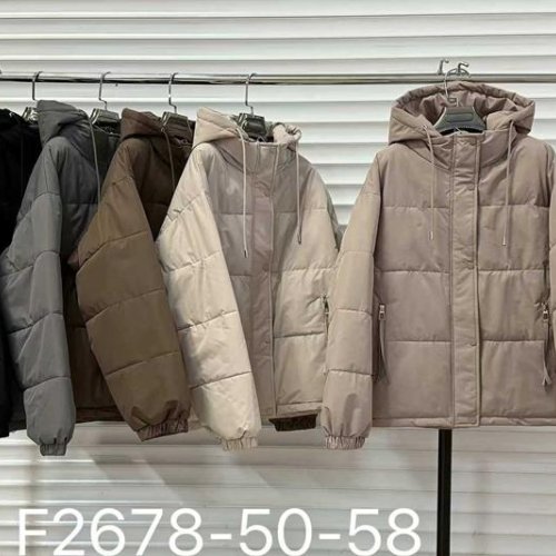 Куртка Oukali (50-58) F2678 brown (деми) Oukali F2678 brown