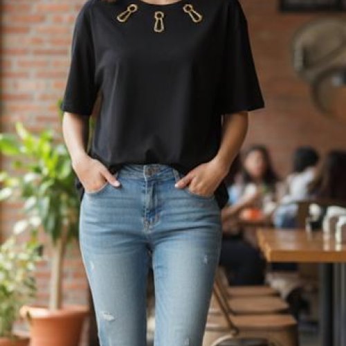 Футболка Met&March (one size) 2144 black (лето) Met&March 2144 black