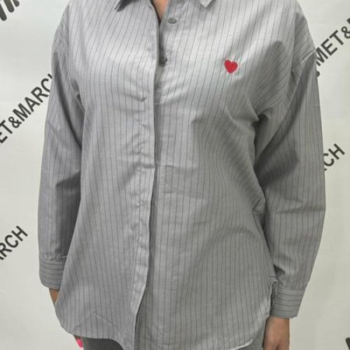 Рубашка Met&March (S-L) 91291 l.grey (деми) Met&March 91291 l.grey