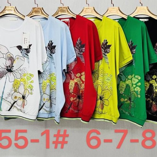 Футболка Immei (6XL-8XL) 9155-1 white (лето) Immei 9155-1 white