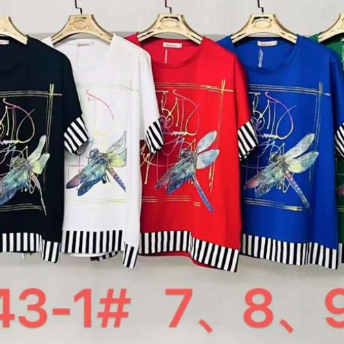 Футболка Immei (7XL-9XL) 9243-1 red (лето) Immei 9243-1 red