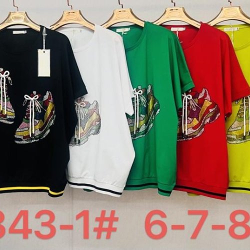 Футболка Immei (6XL-8XL) 4343-1 white (лето) Immei 4343-1 white