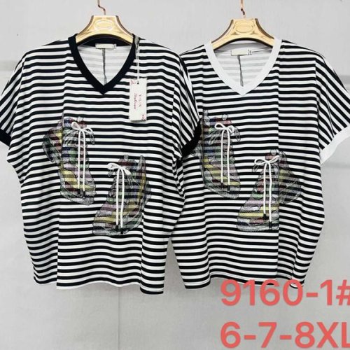 Футболка Immei (6XL-8XL) 9160-1 black (лето) Immei 9160-1 black