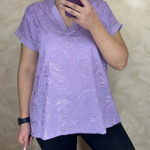 Футболка LeVisha (M-2XL) 26003 lilac (лето) LeVisha 26003 lilac