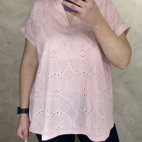 Футболка LeVisha (M-2XL) 26004 pink (лето) LeVisha 26004 pink