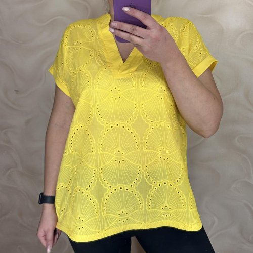 Футболка LeVisha (M-2XL) 26004 yellow (лето) LeVisha 26004 yellow
