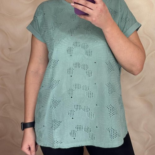 Футболка LeVisha (M-2XL) 26005 green (лето) LeVisha 26005 green