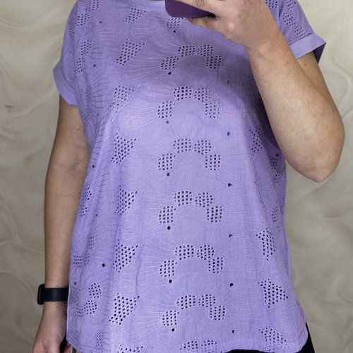 Футболка LeVisha (M-2XL) 26005 lilac (лето) LeVisha 26005 lilac