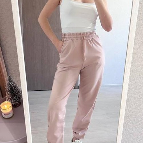 Штаны спорт FSN (44-48) 0011 l.beige (деми) FSN 0011 l.beige