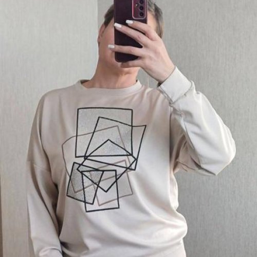 Свитер FSN (52-58) 6502 l.beige (деми) FSN 6502 l.beige