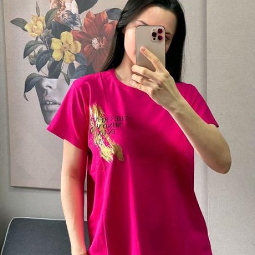 Футболка FSN (42-48) 7023 pink (лето) FSN 7023 pink