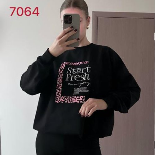 Свитер FSN (48-54) 7064 black (деми) FSN 7064 black