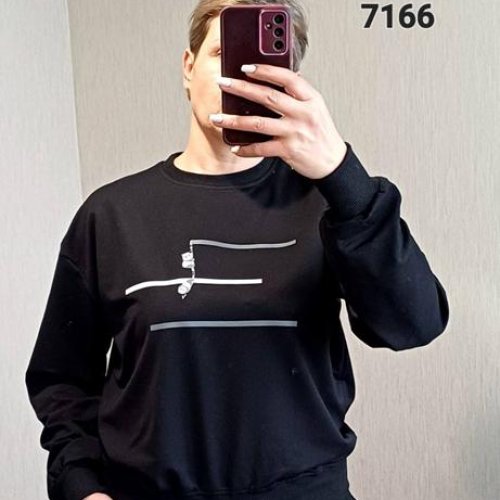 Свитер FSN (46-52) 7166 black (деми) FSN 7166 black