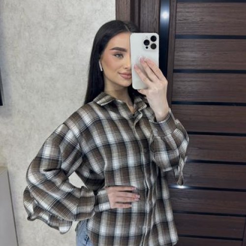 Рубашка Valentina (42-50) 9 brown (деми) Valentina 9 brown