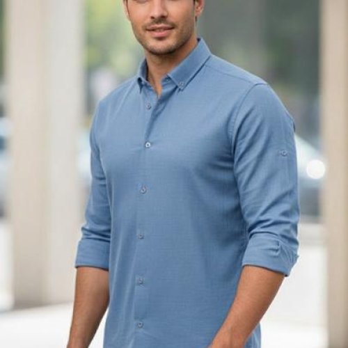 Рубашка Mary Poppins (S-2XL) 7189 l.blue (деми) Mary Poppins 7189 l.blue