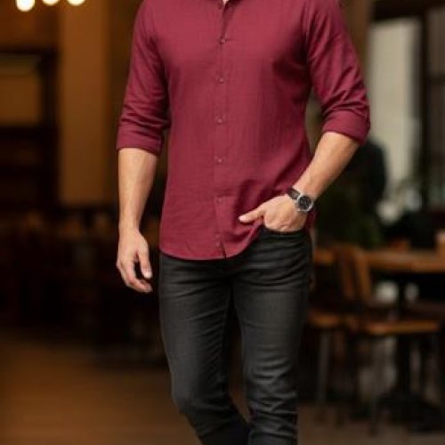 Рубашка Mary Poppins (S-2XL) 7191 wine (деми) Mary Poppins 7191 wine