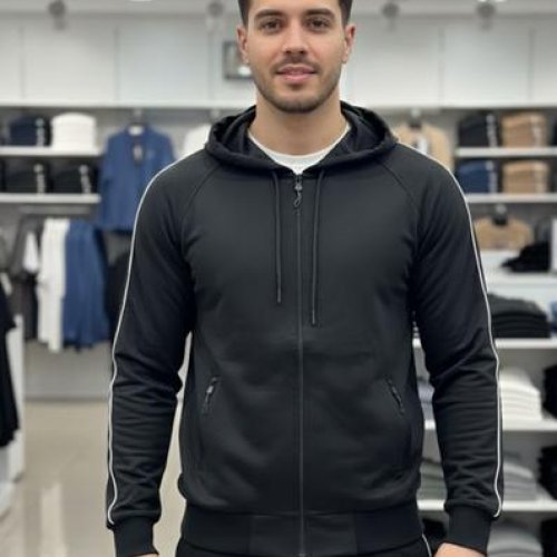 Кофта спорт Mary Poppins (M-2XL) 7258 black (деми) Mary Poppins 7258 black