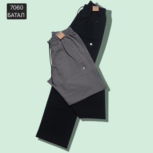 Штаны спорт Moranny (2XL-6XL) 7060 grey (деми) Moranny 7060 grey