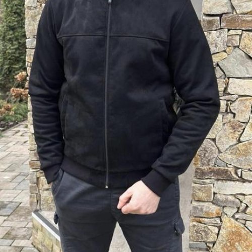 Кофта спорт Sport style (M-2XL) 1129 black (деми) Sport style 1129 black