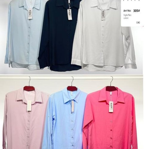 Рубашка BASE (40-48) 305 pink (деми) BASE 305 pink