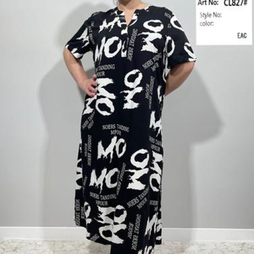 Платье BASE (2XL-6XL) CL827 black (лето) BASE CL827 black