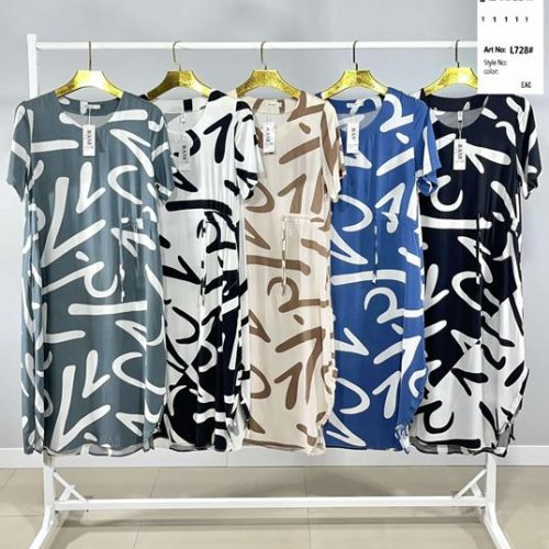 Платье BASE (L-4XL) L728 blue (лето) BASE L728 blue