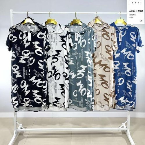 Платье BASE (L-4XL) L738 blue (лето) BASE L738 blue