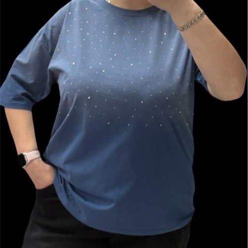 Футболка Elena&Vika (46-58) 205106 l.blue (лето) Elena&Vika 205106 l.blue